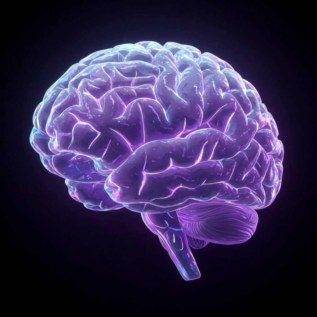 Brain symbolizing stress science.
