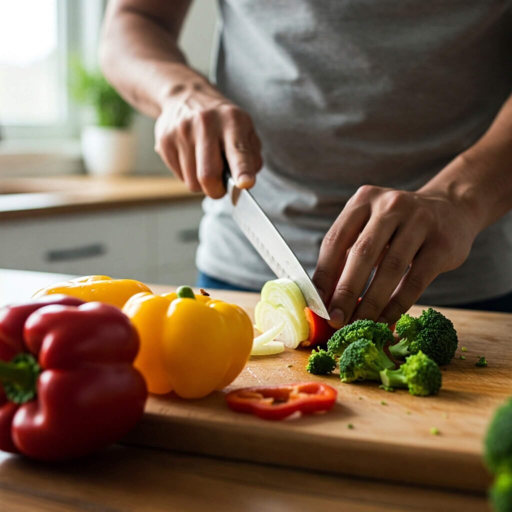 Slicing Fresh Vegetables