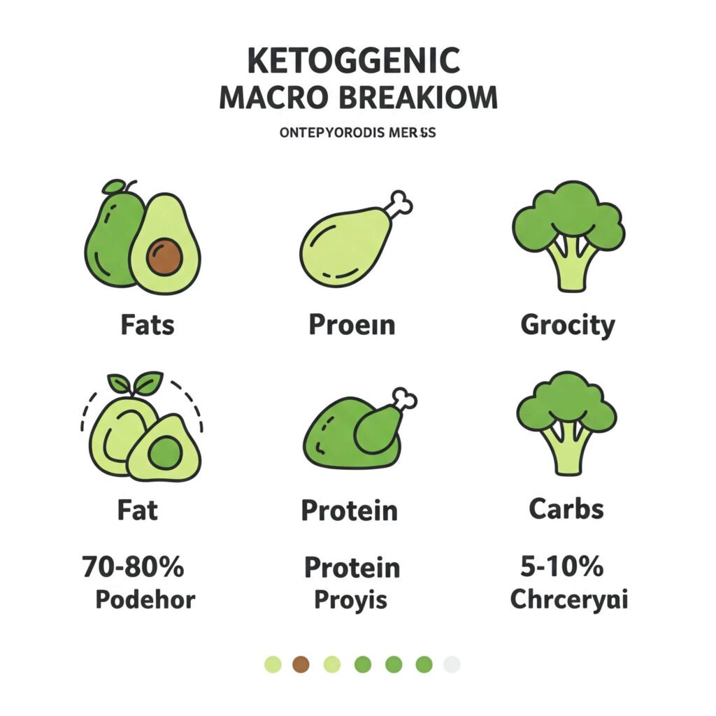 Keto macro breakdown infographic
