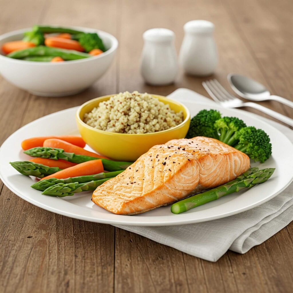 Grilled salmon and vegetables: A heart-healthy meal