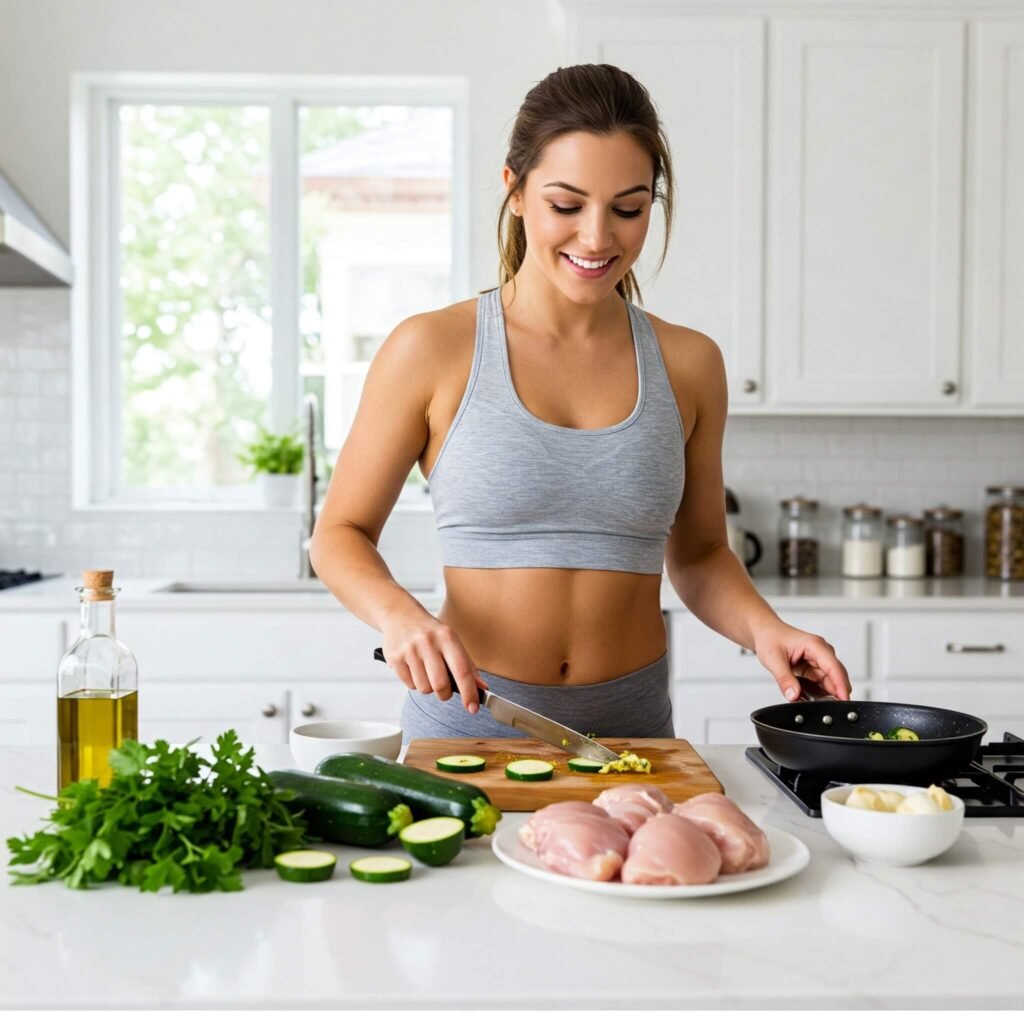Person preparing a keto meal