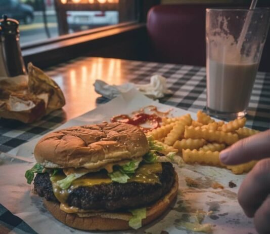 How to Create a Caloric Deficit: The Ultimate Guide to Weight Loss 2 AM diner regret, post-burger scene.