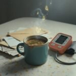 DASH Diet: How This Heart-Healthy Diet Can Change Your Life Chipped mug, BP monitor, mail, salt-shaker ghosts.