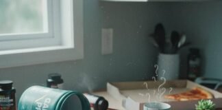 Weight Loss Supplements That Work: Top Picks & Scams to Avoid Cluttered counter with protein powder, error scale, and coffee.