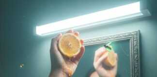 Skin Brightening: How to Achieve a Luminous, Even Skin Tone Hand squeezing lemon, mirror reflection.